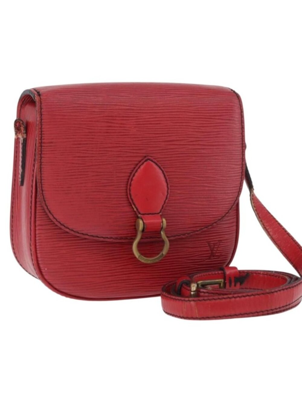 LOUIS VUITTON Epi Saint Cloud PM Shoulder Bag Red M52217